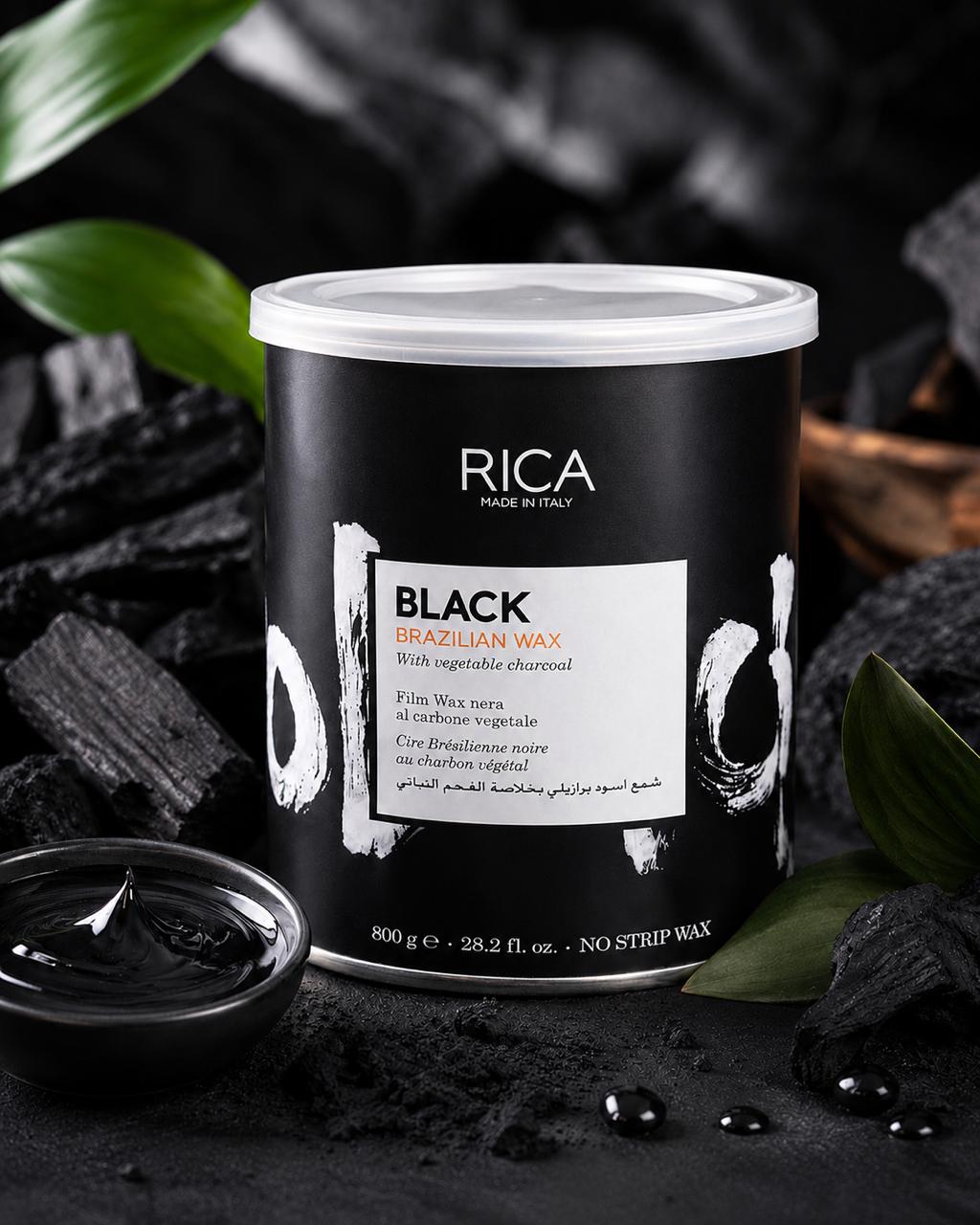 RICA Liposoluble Wax Black Charcoal – 400g