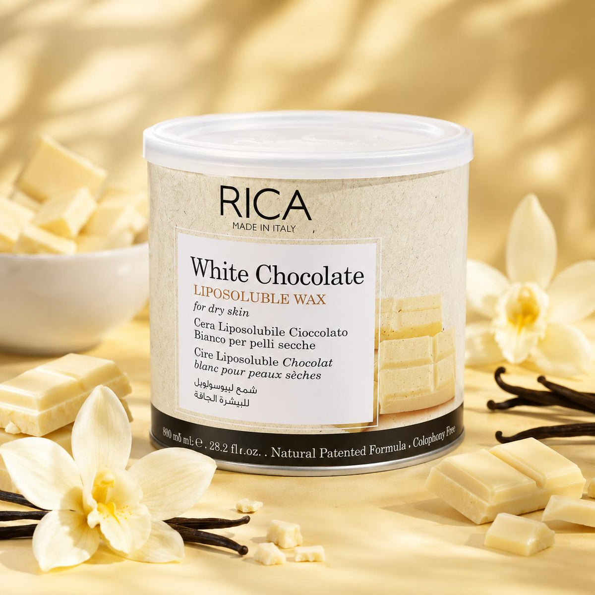 Rica White Chocolate Liposoluble Wax — 400g
