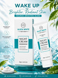 Naturals Beauty Gluta White Night Cream Skin Brightening Cream with Calcium & Niacinamide | 60gm / 2.04 FL. Oz.