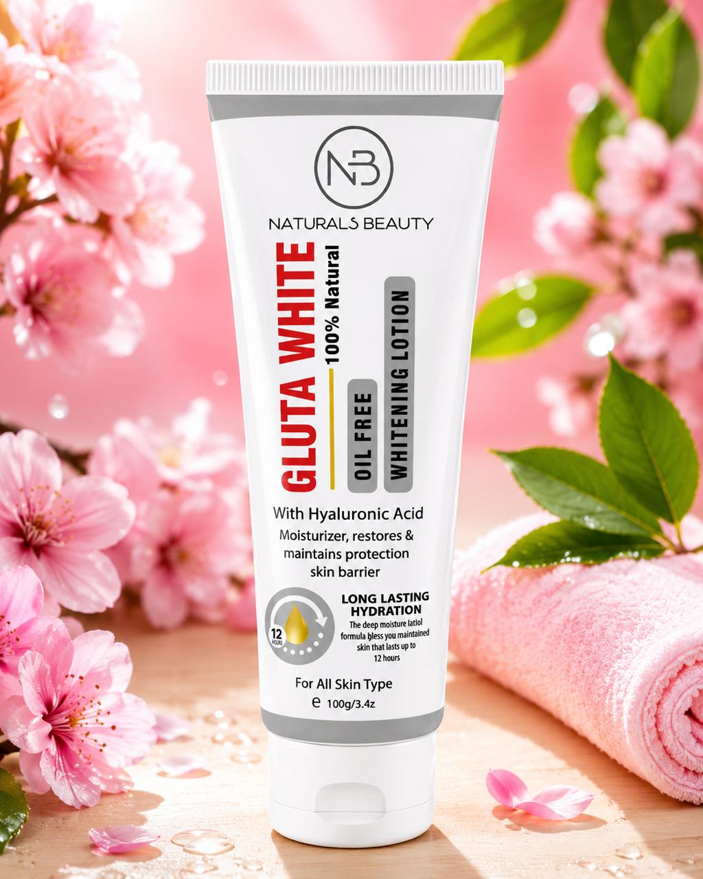 NB Naturals Beauty – Gluta White Oil-Free Whitening Lotion (100g/3.4oz)