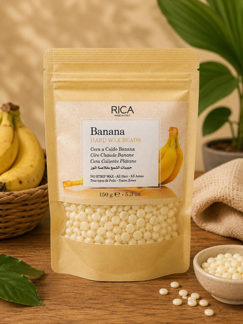 RICA Banana Hard Wax Beads – 150g
