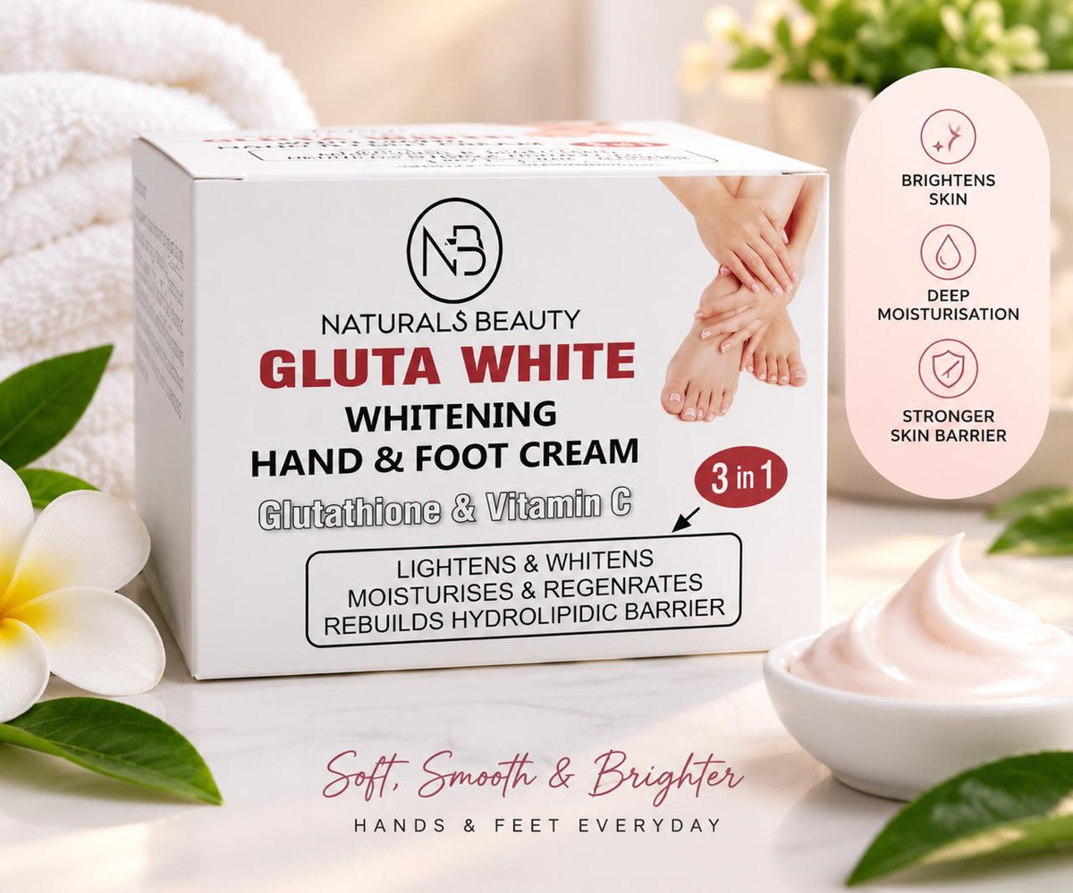NB Naturals Beauty – Gluta White Whitening Hand & Foot Cream, 3-in-1 (Glutathione & Vitamin C)