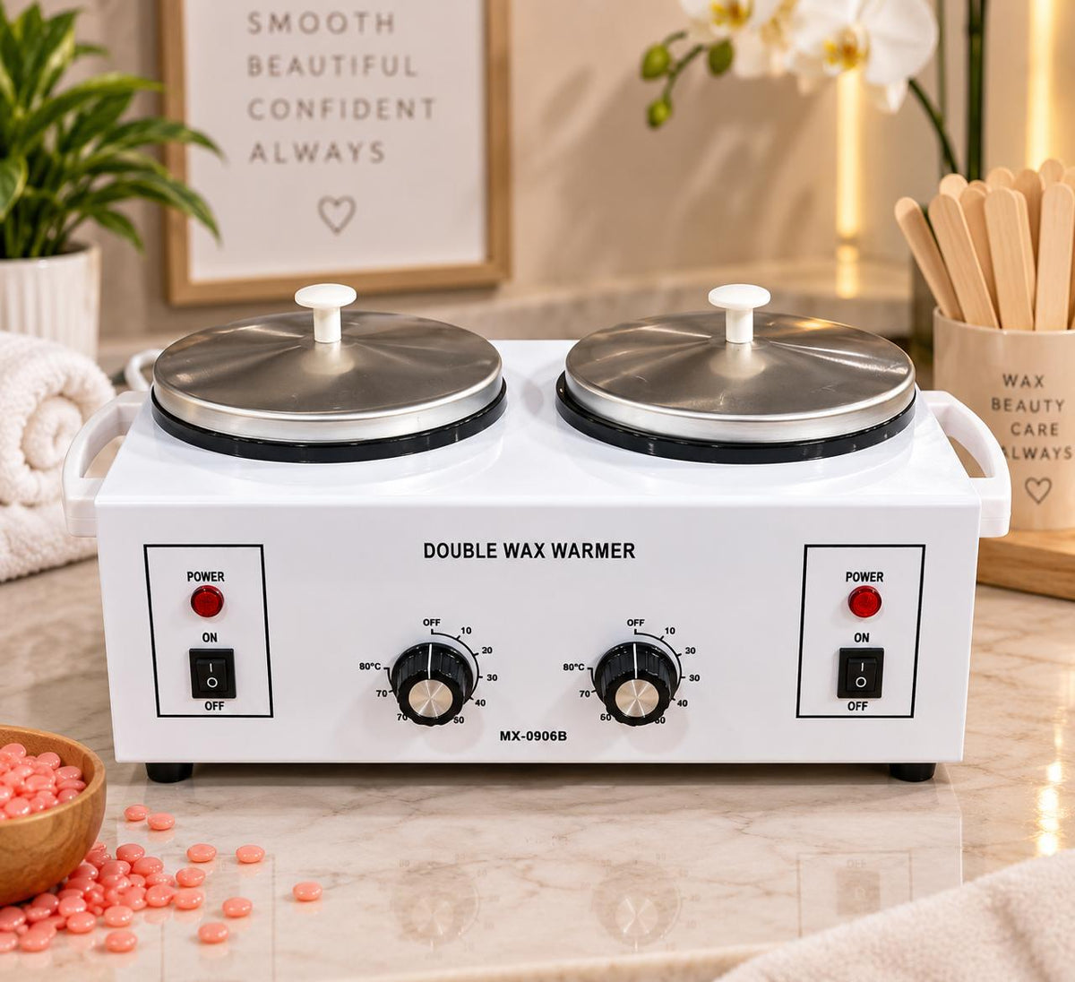 Professional Double Wax Warmer – Dual Pot Hair Removal Heater | MX-0906B