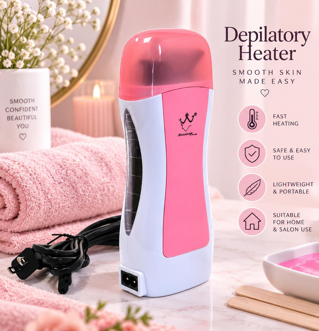 Honsuny Roll-On Depilatory Wax Heater – Portable Roller Wax Warmer for Home & Salon