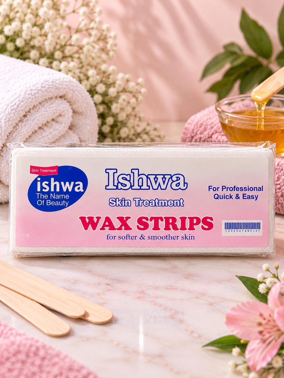 Ishwa Wax Strips – 50 Strips Pack | Professional Skin Treatment
